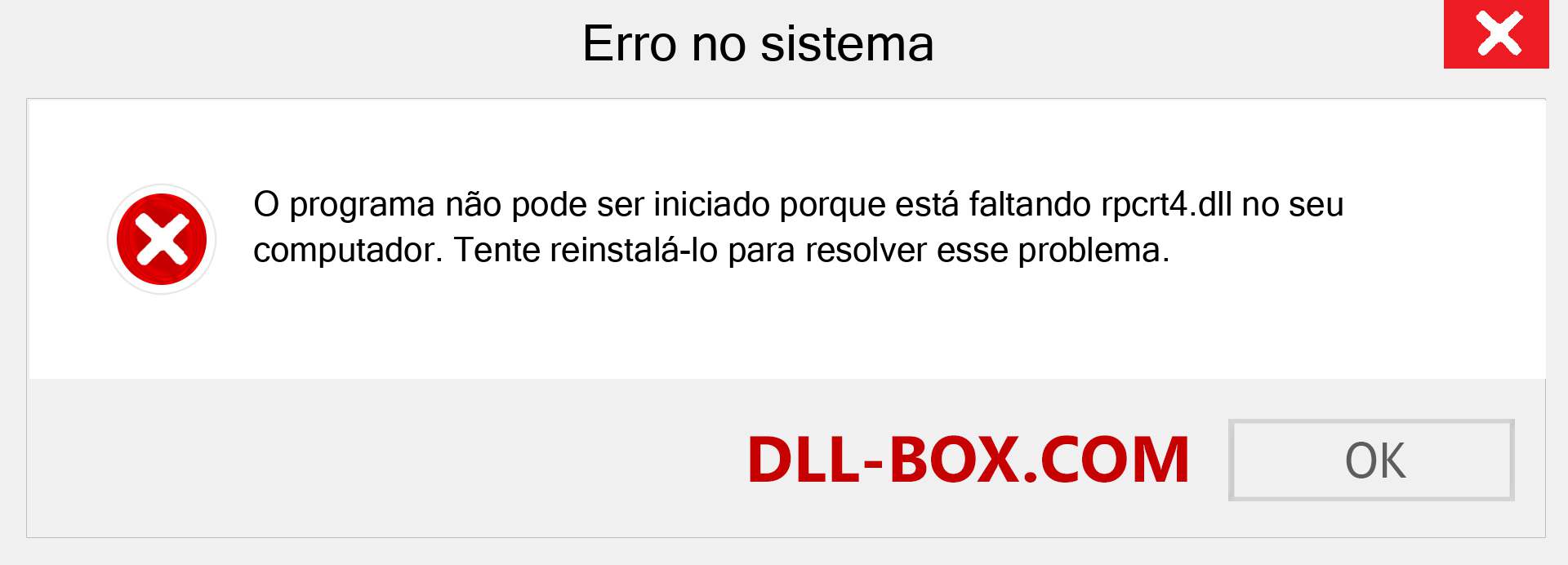 Arquivo rpcrt4.dll ausente ?. Download para Windows 7, 8, 10 - Correção de erro ausente rpcrt4 dll no Windows, fotos, imagens